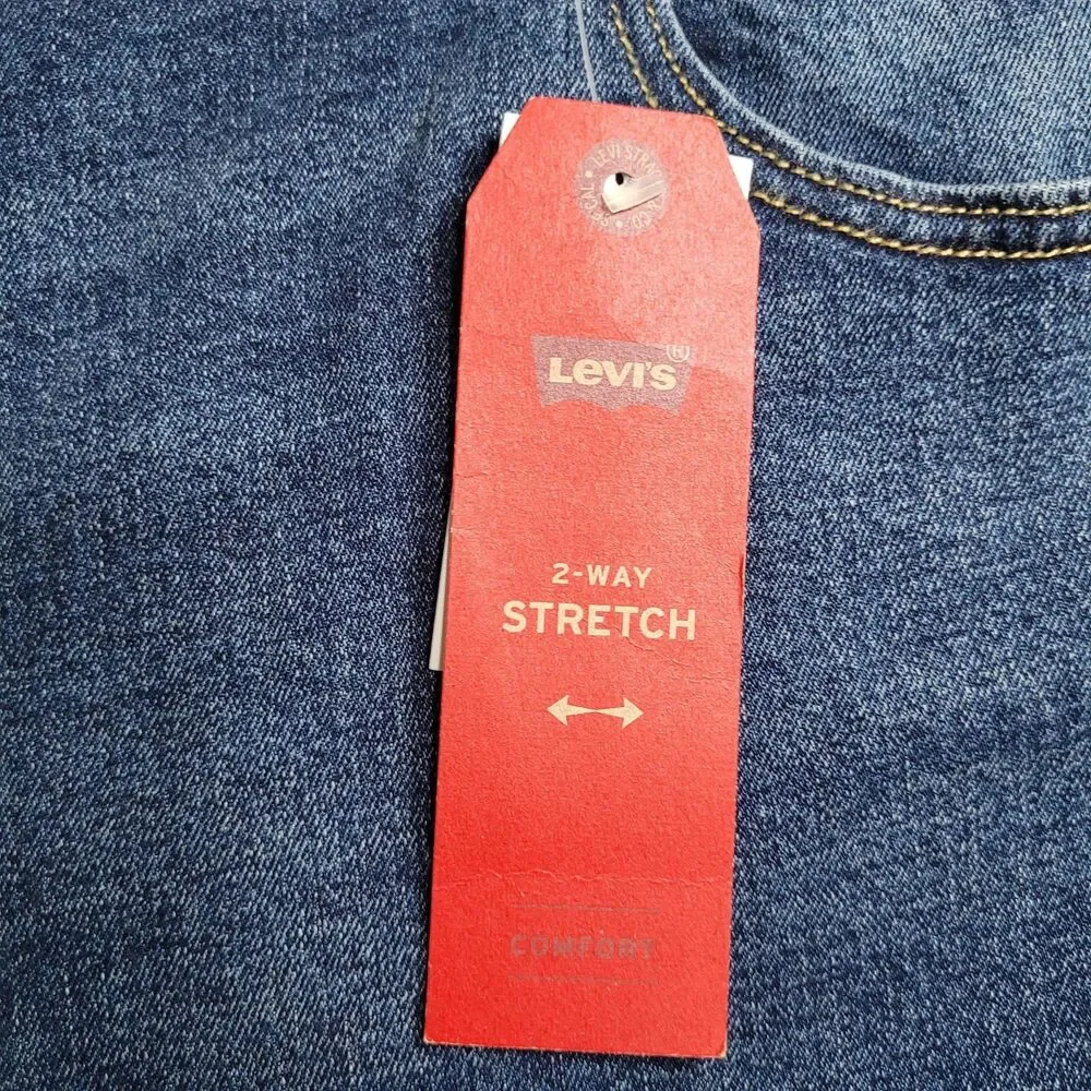 Levi's 550 Jeans Mens 54x30 Blue Med Wash Relaxed Tapered Stretch Denim Big Tall